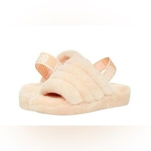 UGG Cream Fluff Yeah Back Strap Slide Slippers size 8